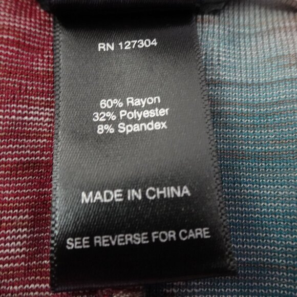 Ali Miles Knit Tunic Top Women's Plus Size 2X Multicolor Loose Fit Burnout - Picture 7 of 10